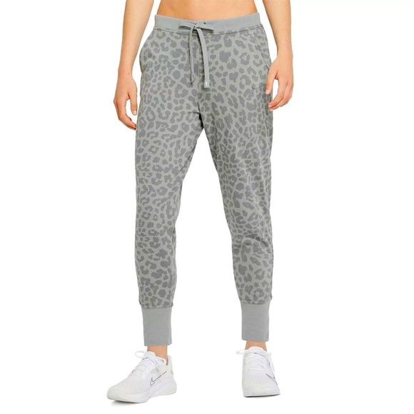 NIKE Womens Dri-FIT Get Fit Printed Leopard Print Training Pants Joggers SZ S - Picture 1 of 16